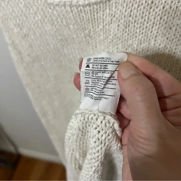 Vince Womens Off White Cotton Blend Knit Scoop Neck Tank Top Small - Picture 7 of 8